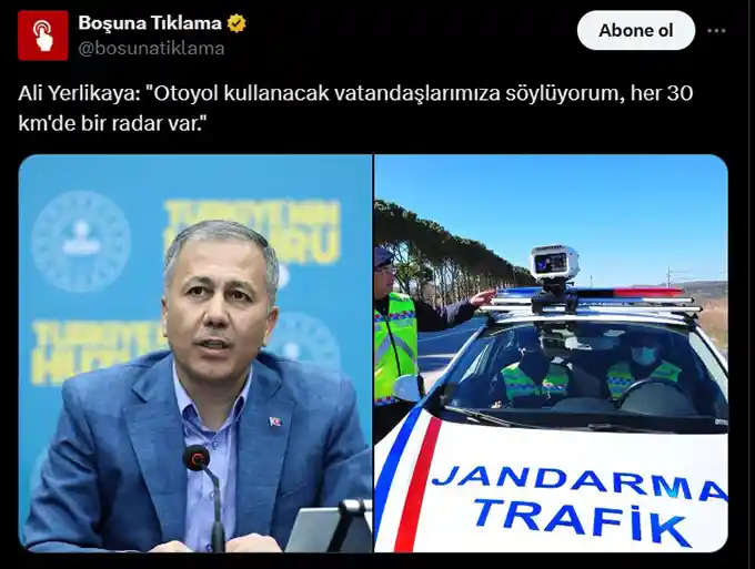 Yola çıkanlar dikkat! Tepkiler artınca sabit radar noktaları açıklandı
