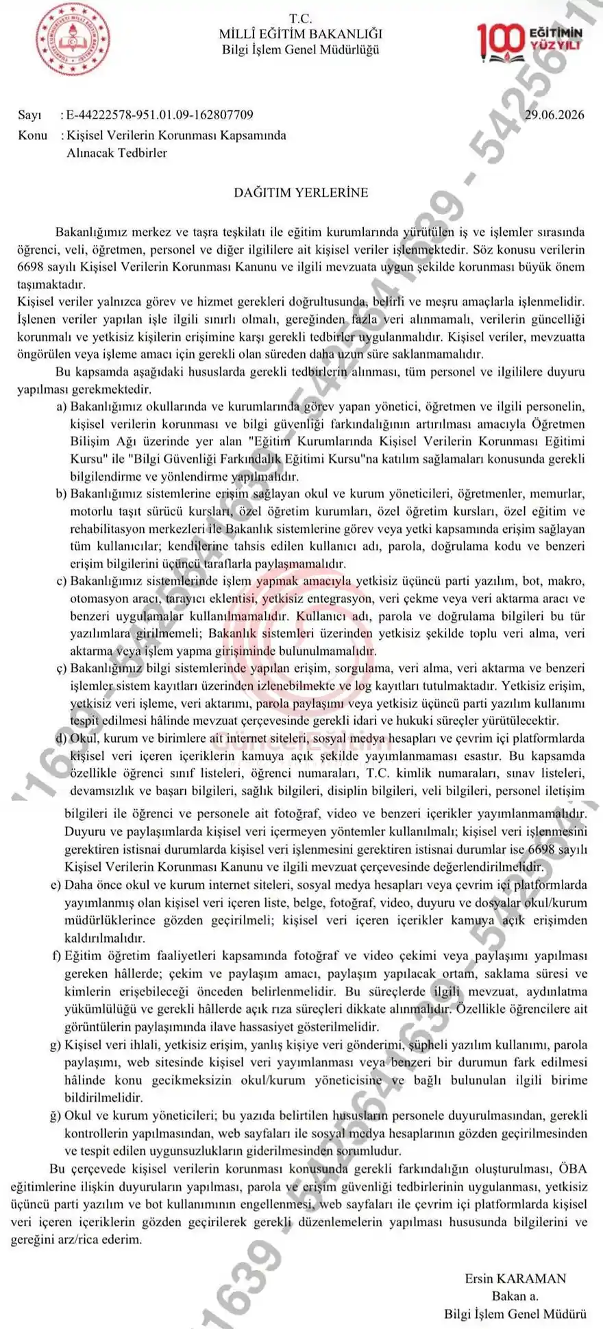 MEB okul sayfalarından fotoğraf ve video gibi önceden yüklenmiş içeriklerin kaldırılmasını istedi