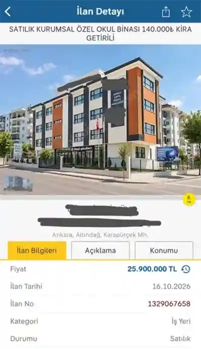 Emlak Sitelerinde Akılalmaz İlanlar: Özel Okullar Öğrencileriyle Satışa Çıkarıldı 2