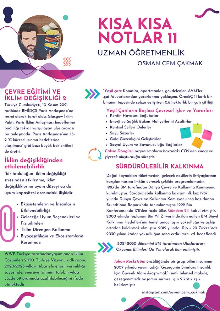 Uzman Öğretmenlik ve Başöğretmenlik İçin Kısa Çalışma Notları