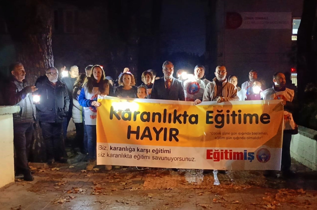 Eğitim-İş İzmir Şubeleri: Karanlıkta eğitimi kabul etmiyoruz!