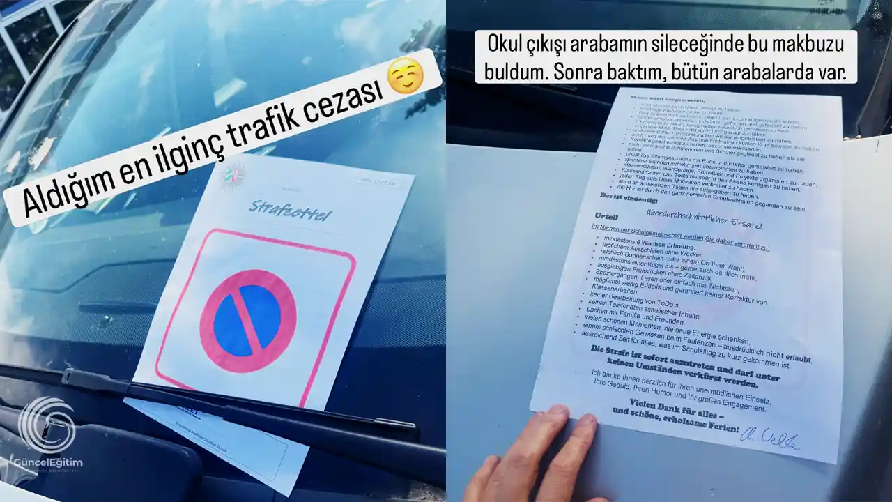 Yılın En İlginç Cezası: Okul Müdüründen Öğretmenlerin Arabasına Ceza Makbuzu