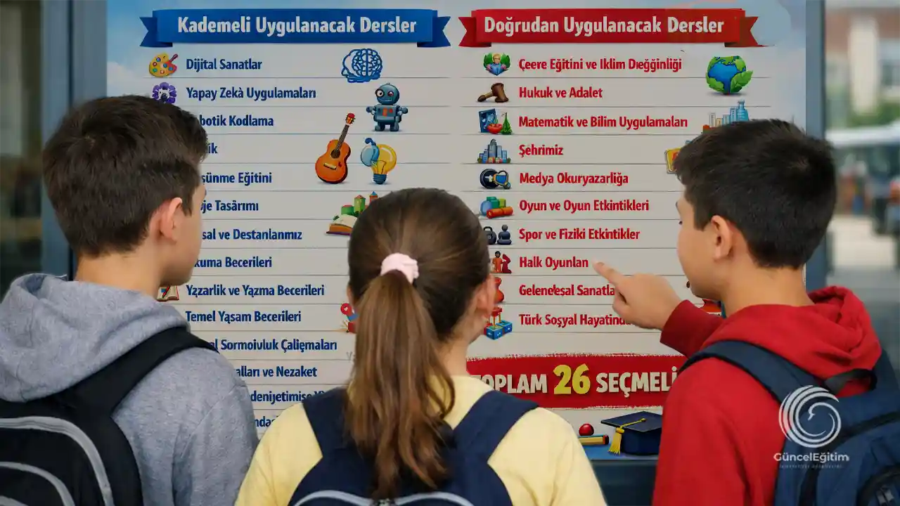 2026-2027 Eğitim Yılında Uygulanacak 26 Yeni Seçmeli Ders Belirlendi