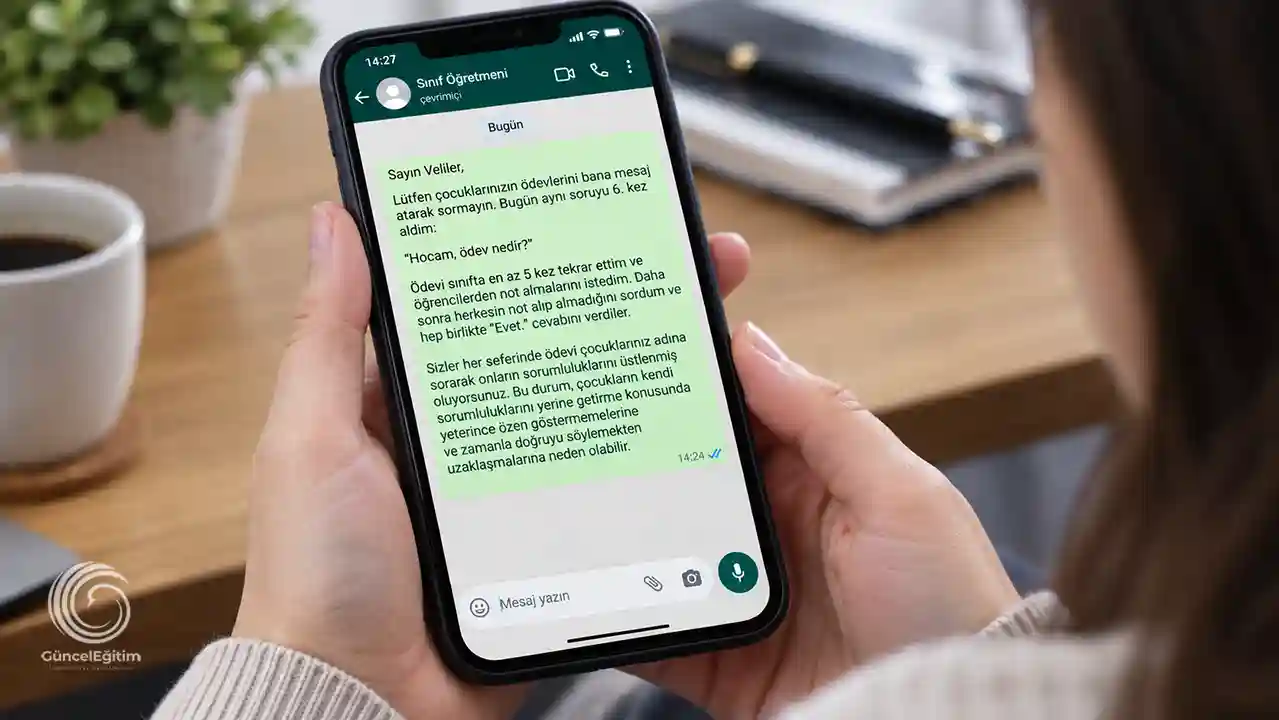 Öğretmenin Velilere Gönderdiği WhatsApp Mesajı Gündem Oldu